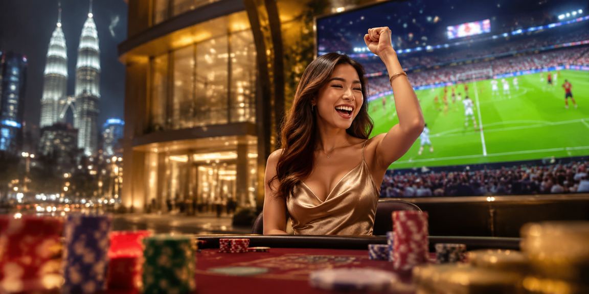 Pengguna mengakses pertaruhan e-sukan mahkota8 melalui telefon pintar di Kuala Lumpur